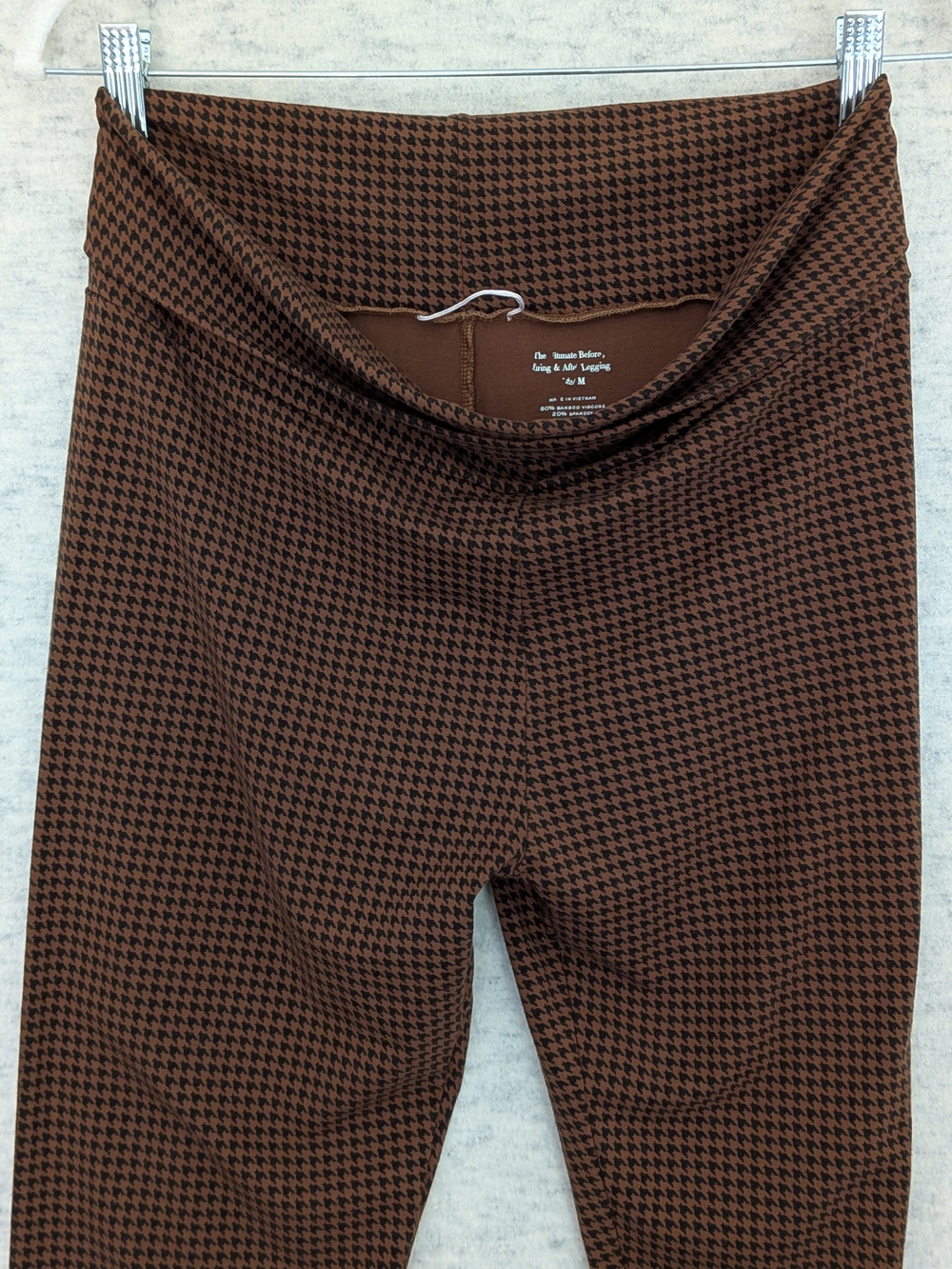 Hatch The Ultimate Before During and After Leggings Chestnut Houndstooth Sz M - Picture 11 of 15